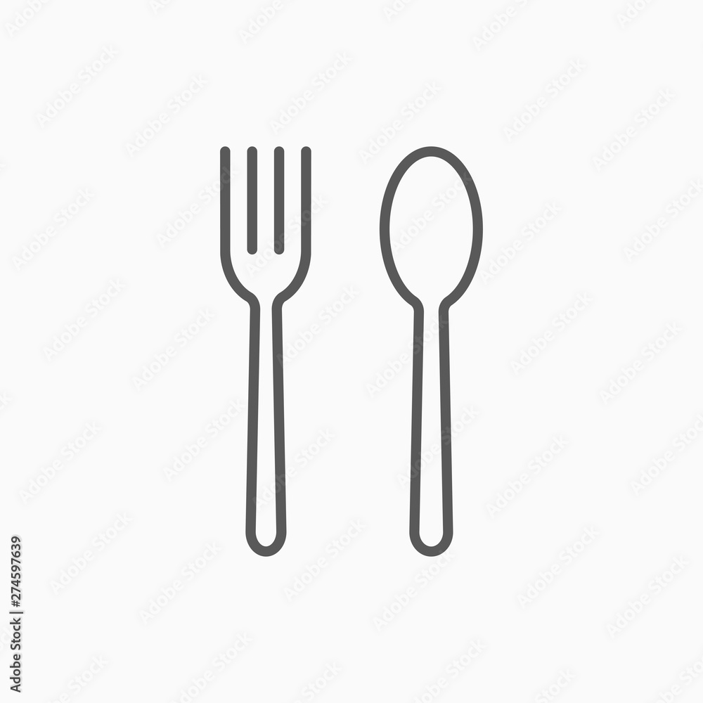 fork and spoon icon fork and spoon icon