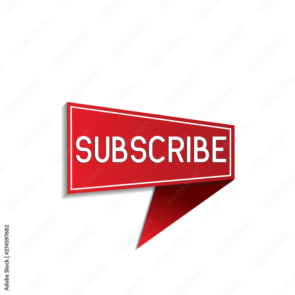 subscribe button label on white background. vector illustration subscribe button label on white background. vector illustration