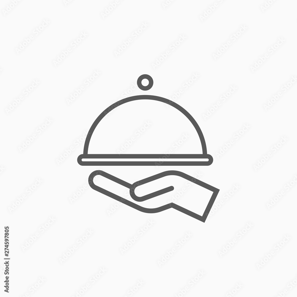 tray on the hand icon tray on the hand icon