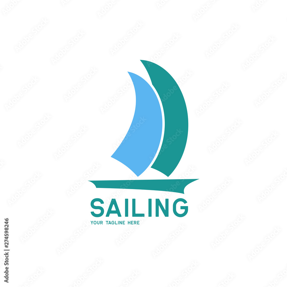sailing logo on white background, vector illustration sailing logo on white background, vector illustration