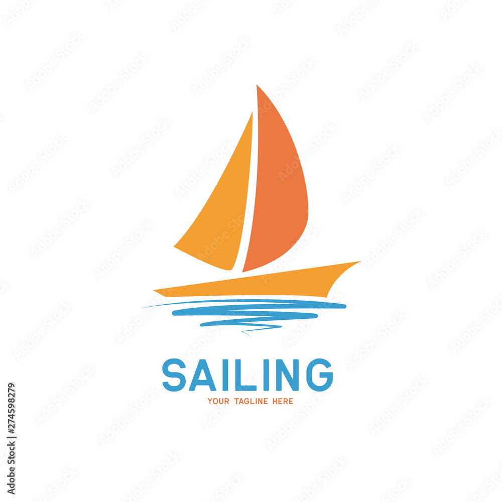 sailing logo on white background, vector illustration sailing logo on white background, vector illustration