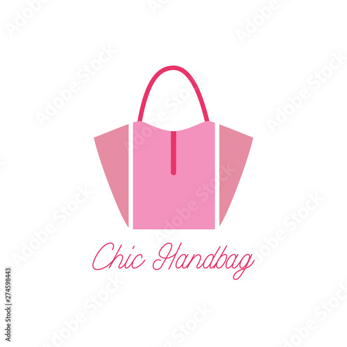 handbag logo on white background. vector illustration