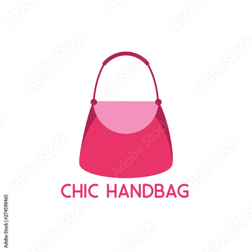 handbag logo on white background. vector illustration