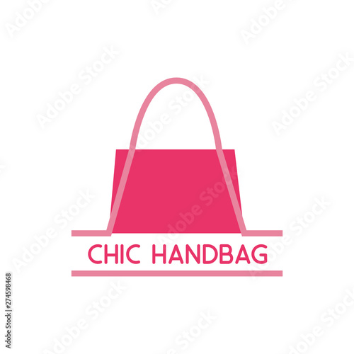 handbag logo on white background. vector illustration