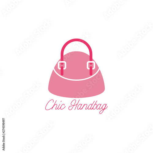 handbag logo on white background. vector illustration
