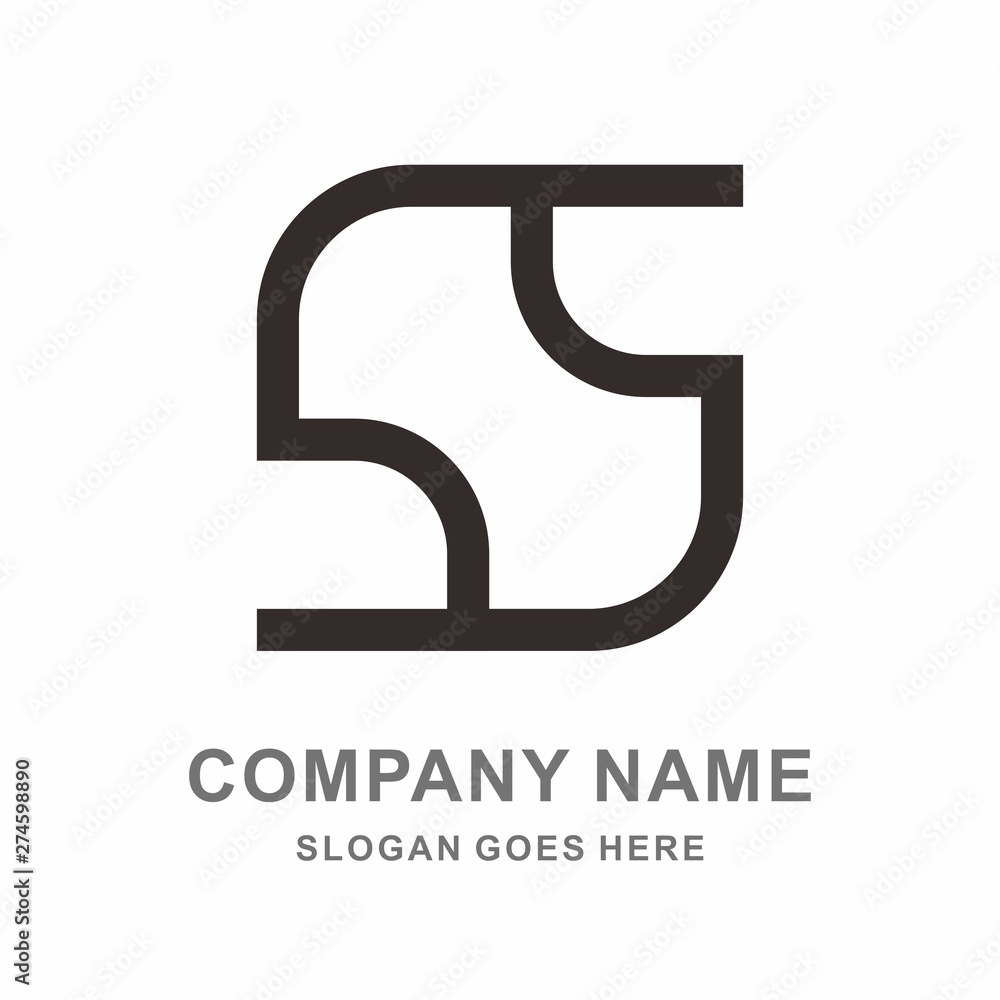 Geometric Square Letter S Space Business Company Vector Logo Design Geometric Square Letter S Space Business Company Vector Logo Design