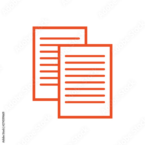 paper documents files isolated icon