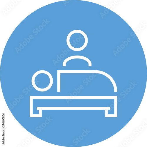 Bedside Manner Hospital Visit Outline Icon