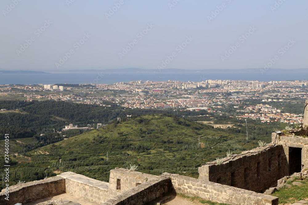 Obraz premium View of Split from The Fortress of Klis