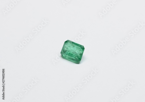 Fototapeta Naklejka Na Ścianę i Meble -  Emerald facet cut gemstone