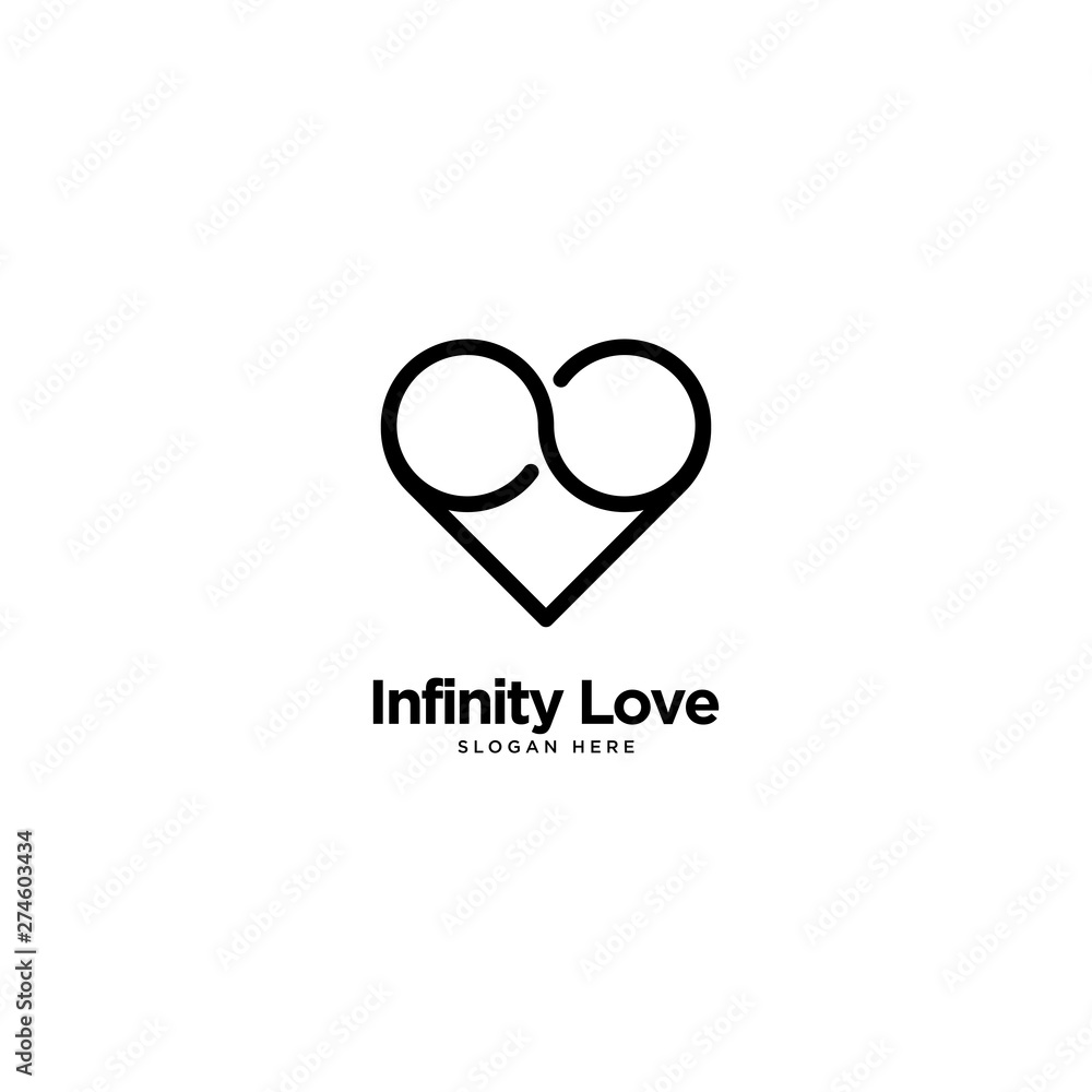 Infinity Love Logo Outline Monoline