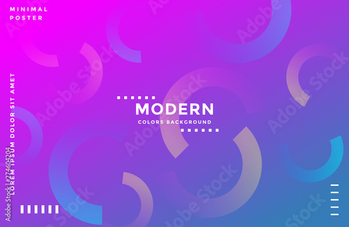 Abstract geometric background. Simple shapes compositions with trendy gradient colors