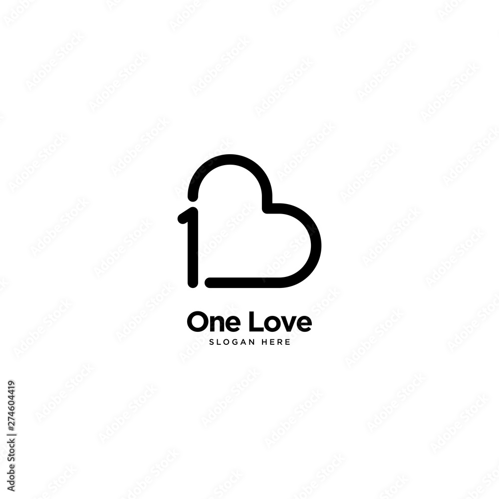One Love Logo Outline Monoline One Love Logo Outline Monoline