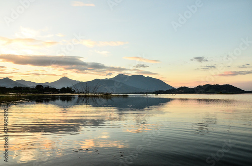 Wallpaper Mural Mountains, trees, wind, sun, clouds Torontodigital.ca