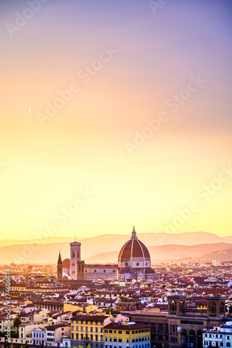 The sunset over Florence, capital of Italy’s Tuscany region.