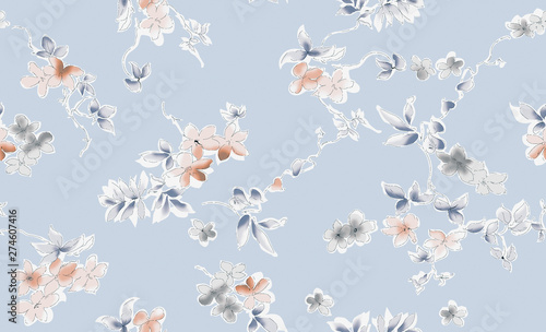 watercolor flower design pattern background