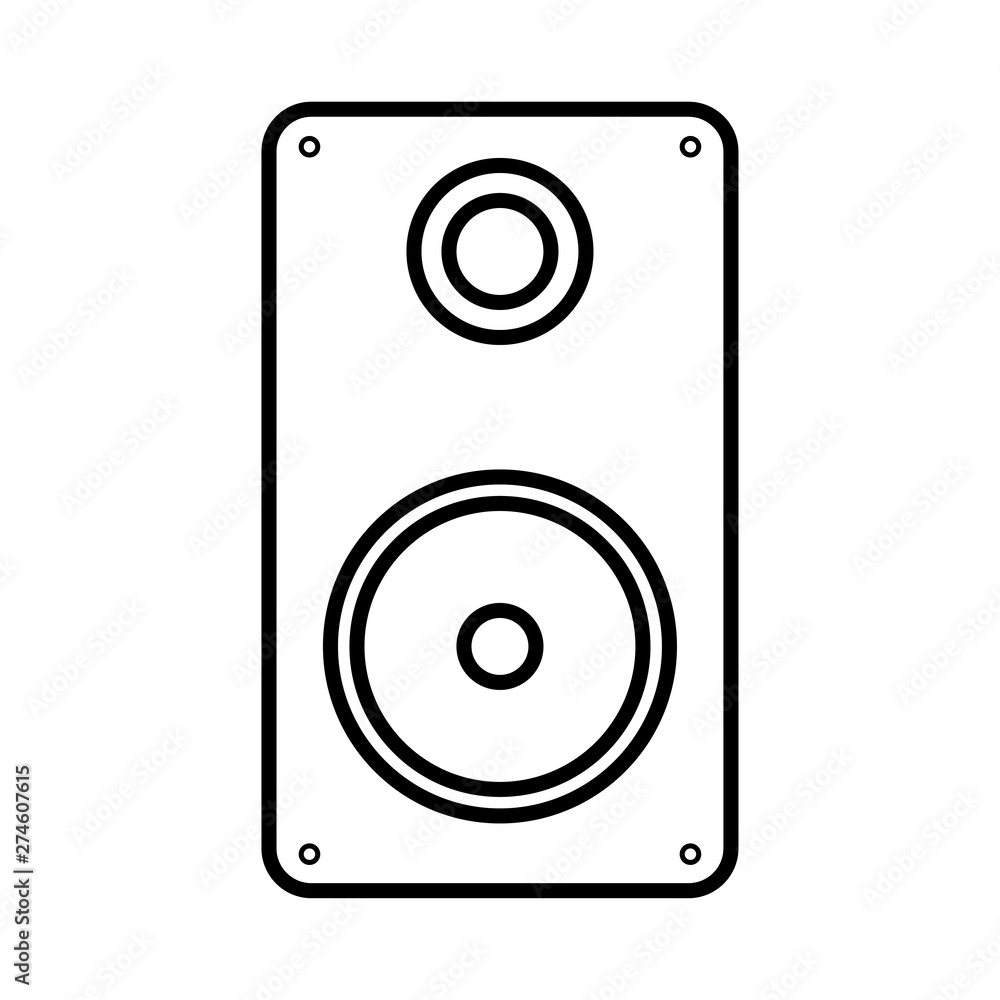 Vector illustration of black and white flat icon simple modern digital music column isolated on white background. Concept: computer digital technologies Vector illustration of black and white flat icon simple modern digital music column isolated on white background. Concept: computer digital technologies