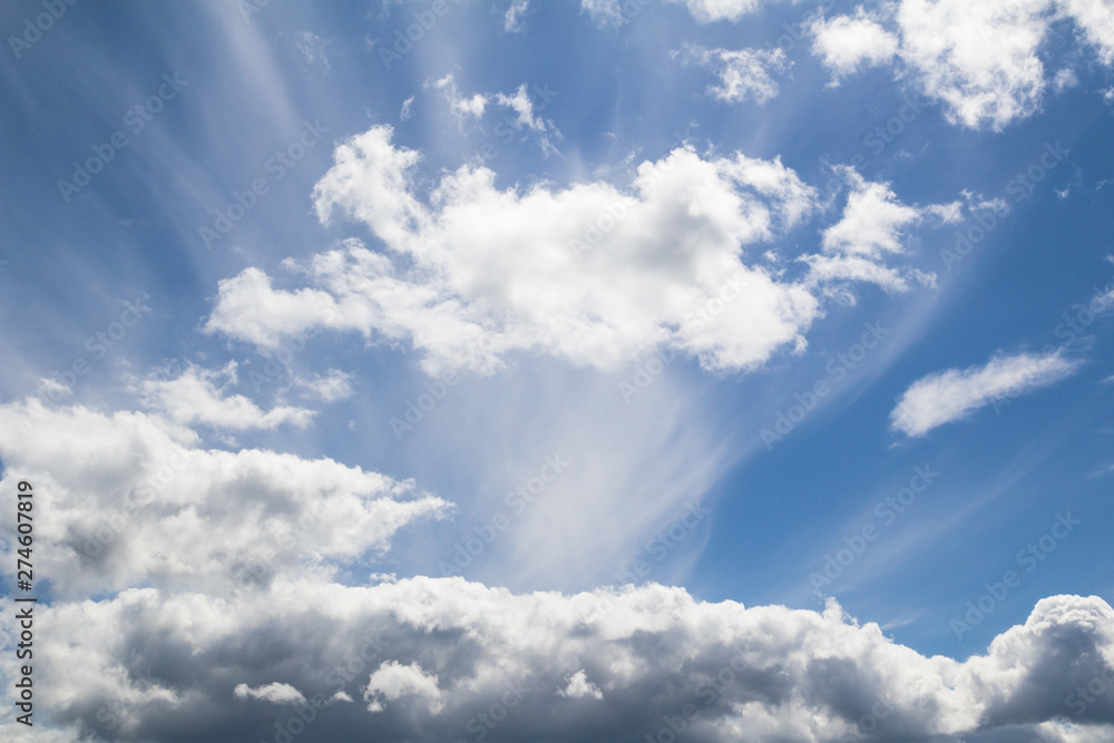 Blue sky and white cloud in the sunny day. Cumulus cloud Blue sky and white cloud in the sunny day. Cumulus cloud