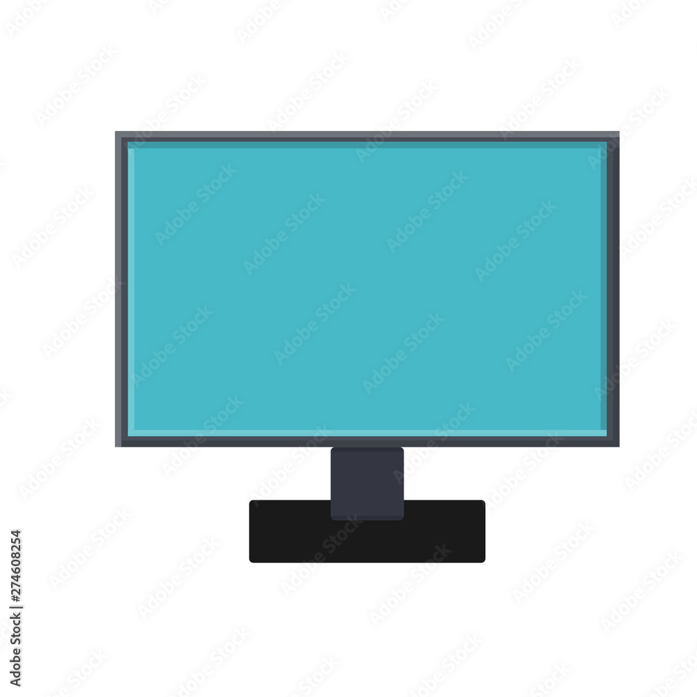 Vector illustration of a modern digital icon of a large digital smart rectangular computer in a monitor, laptop isolated on a white background. Concept: computer digital technologies. Vector illustration of a modern digital icon of a large digital smart rectangular computer in a monitor, laptop isolated on a white background. Concept: computer digital technologies.