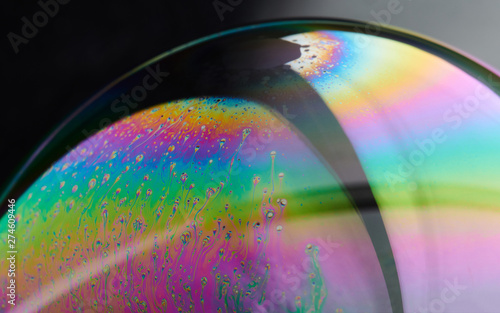 Rainbow color bubble soap