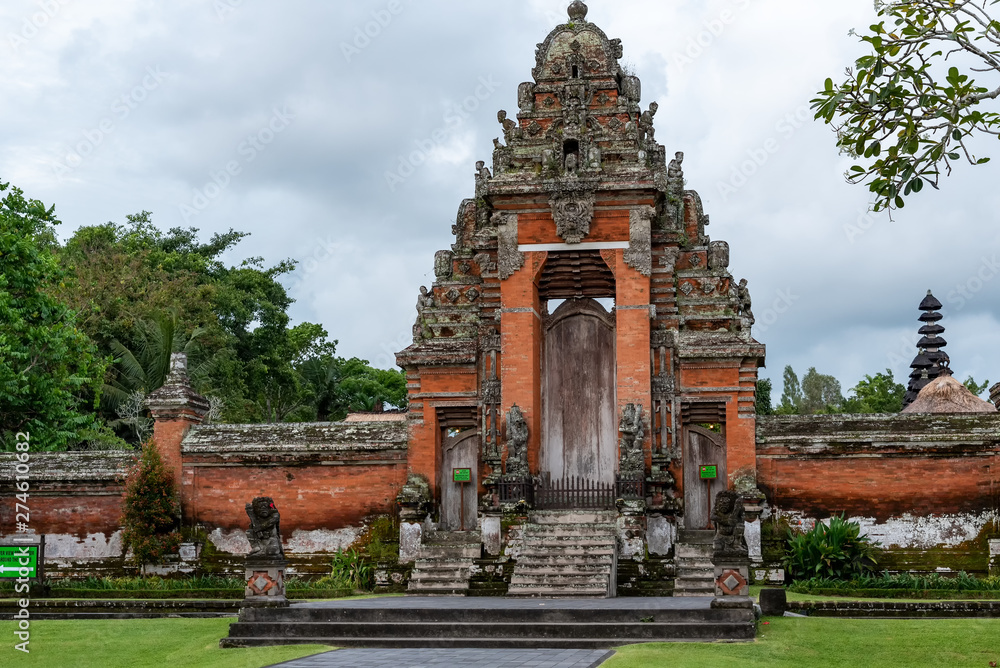 Gate at Taman Ayun Hinduism Temple in Mengwi Bali Indonesia.