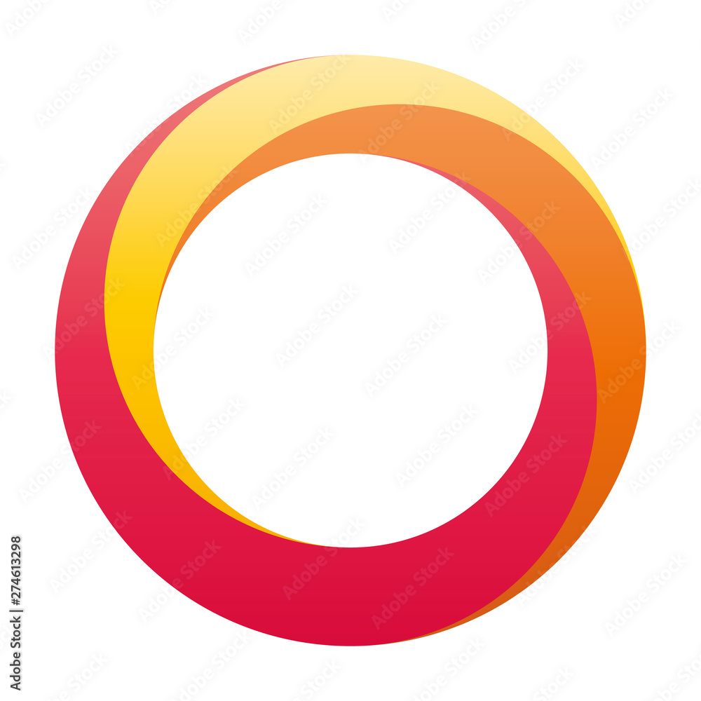 Orbit icon. Rounded vector ring designed with blended gradients in red, orange and yellow Orbit icon. Rounded vector ring designed with blended gradients in red, orange and yellow