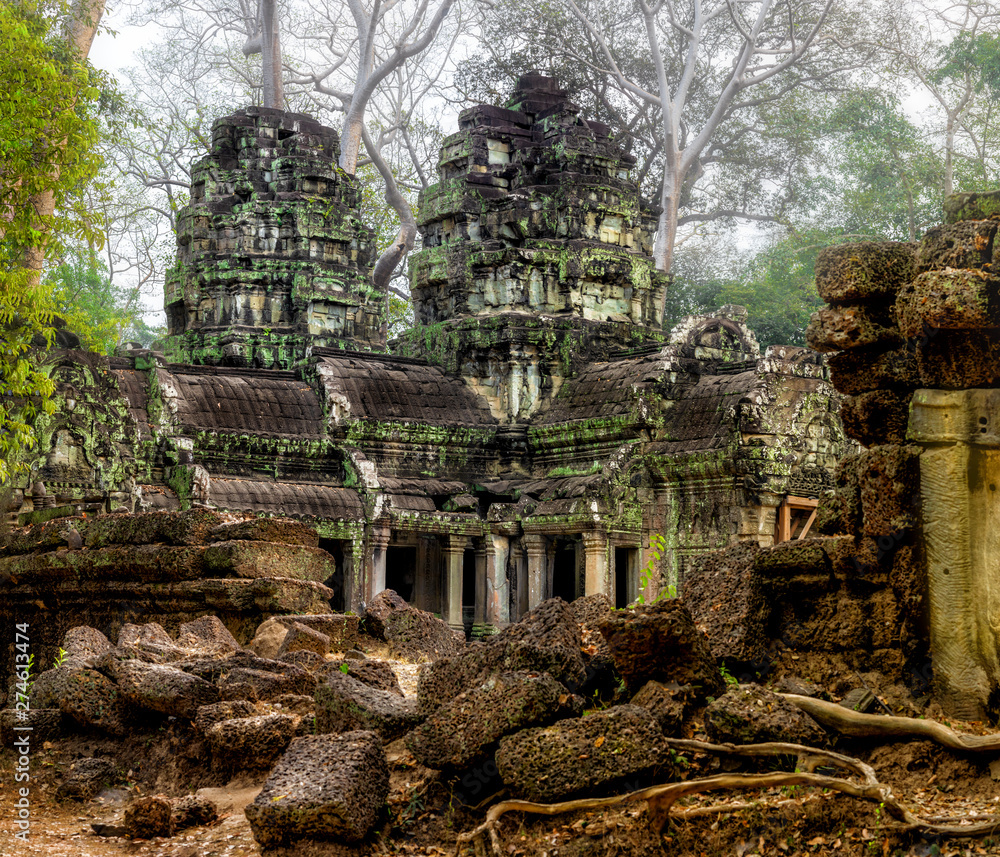 Crumbling temple complex of Angkor Wat, Cambodia Crumbling temple complex of Angkor Wat, Cambodia