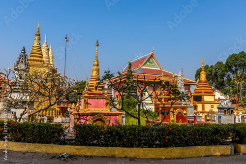 Fényképezés Temple complex in Angkor Ban Village on the banks of the Mekong River, Battambang Province, Cambodia (Khmer)