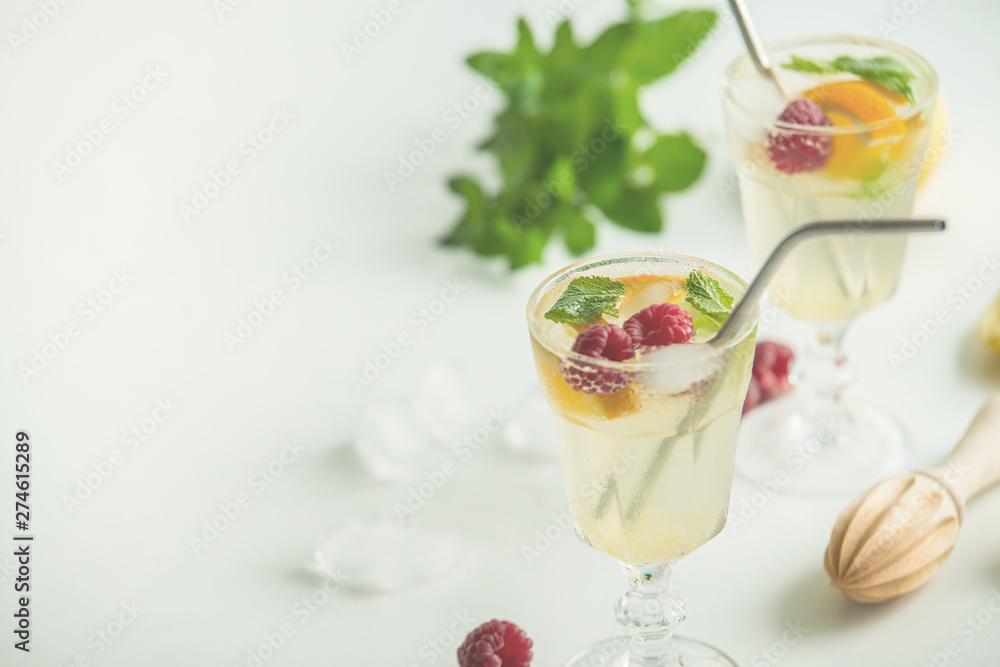 fresh cold homemade lemonade with metal straw fresh cold homemade lemonade with metal straw