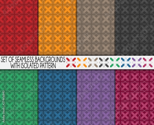 Arrière-plan avec motif géométrique répété type maillage - motif isolé pour utilisation facile et personnalisable sous Illustrator