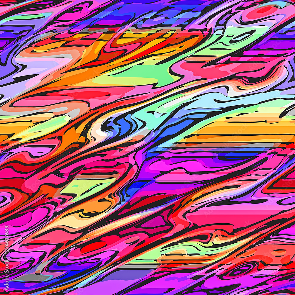 abstract colorful seamless illustration