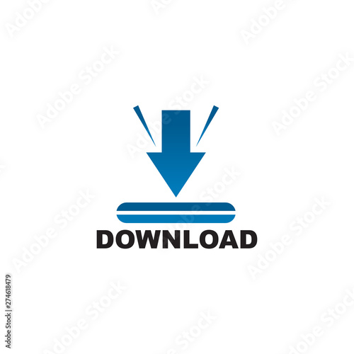 Download icon logo design vector template