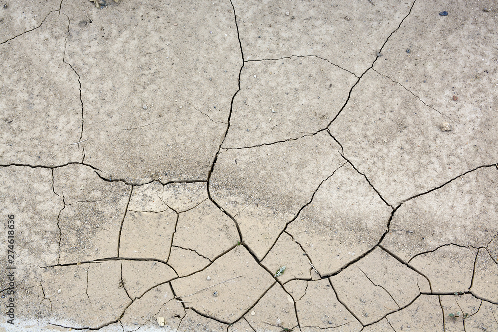 Obraz premium Dry cracked earth