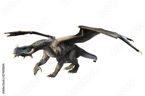 Dragon, 3D illustration, 3D rendering © Seeker Stock Art