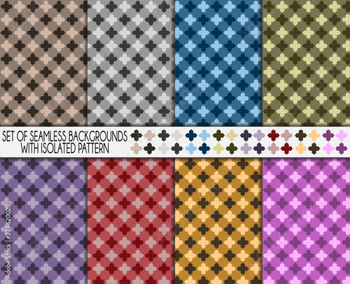 Fond à motif oriental répété - Motif isolé pour utilisation facile et personnalisable sous Illustrator