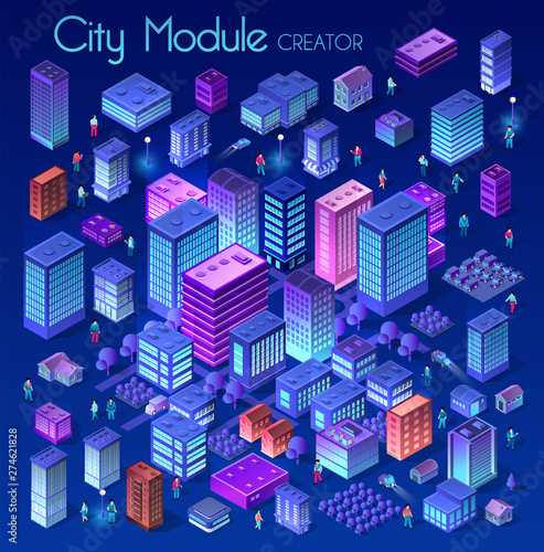 Ultraviolet Isometric City