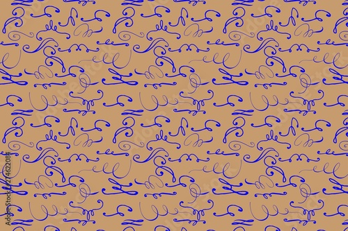set of hand-drawn doodle sketch borders, Hand written sign texture can be used for printing onto fabric and paper or invitation. Curl shapes