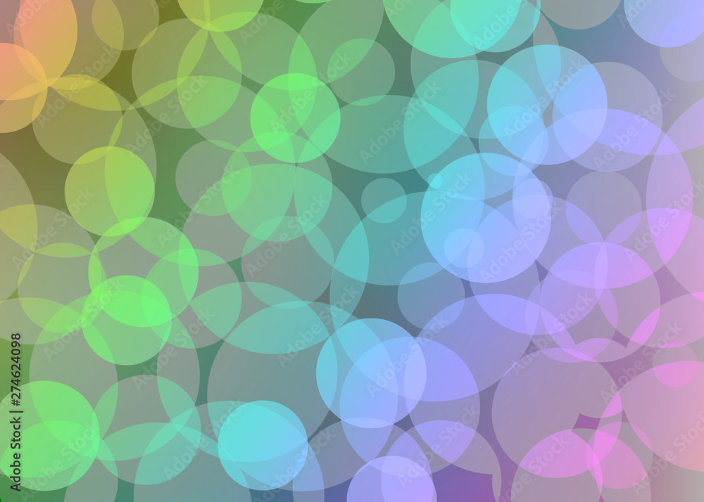 rainbow abstract background with circles