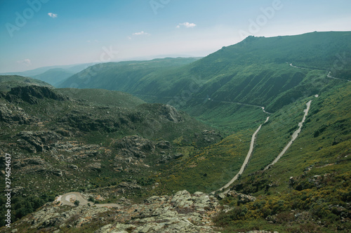 Long road on Zezere River valley