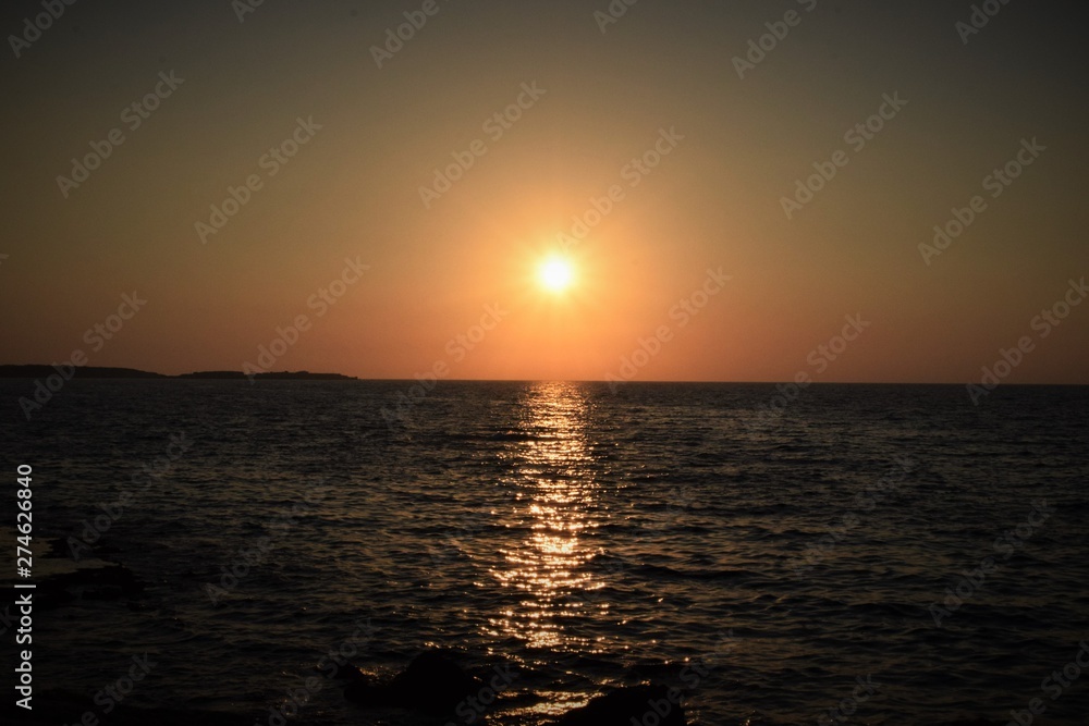 Beautiful summer sunset in Cyprus
