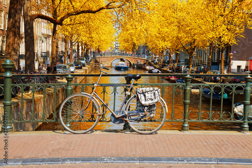 Photography bike on canal ring, Amsterdam