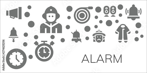 alarm icon set