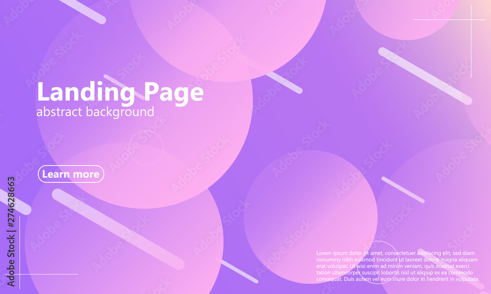 Landing page. Geometric background. Landing page. Geometric background.