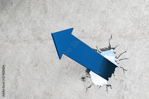 Quadro su tela Success and breakthrough concept