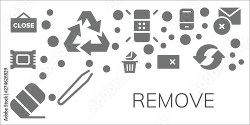 remove icon set