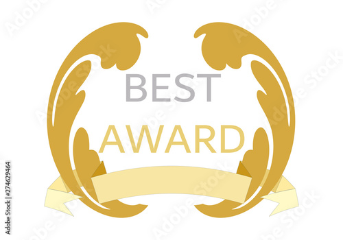 Logo dorado del mejor premiado.