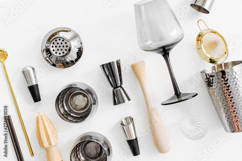 Foto Bar accessories and tools for making cocktail