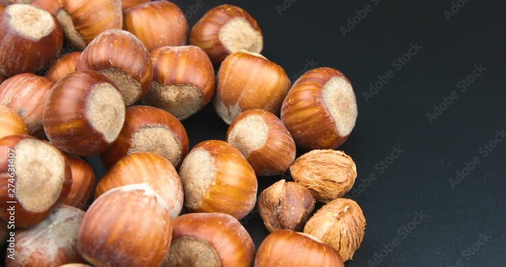 Stack of hazelnuts. Food background Stack of hazelnuts. Food background