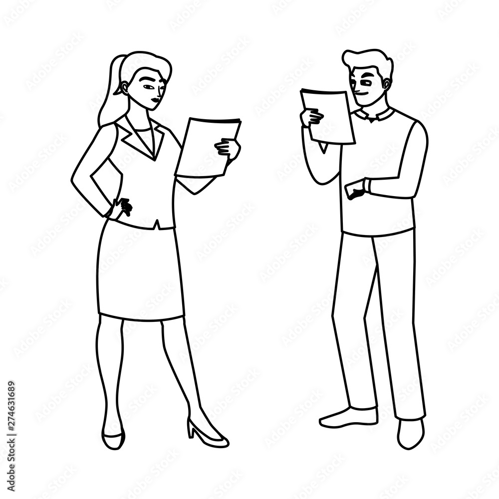 male builder constructor with woman engineer male builder constructor with woman engineer