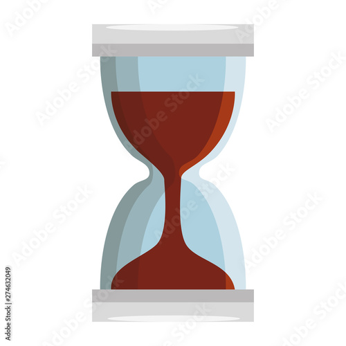hourglass time device isolated icon